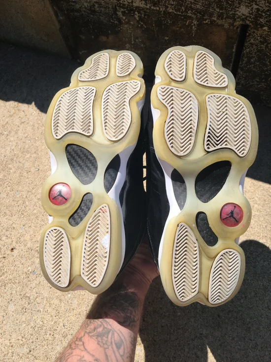 Nike Air Jordan 6 Rings Black Red Size 11 Retro Basketball Sneakers - Picture 6 of 7